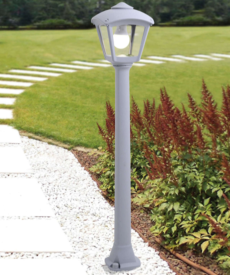 Top light lerici lampione da giardino anti corrosione lanterna grigia