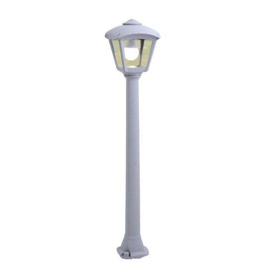 Top light lerici lampione da giardino anti corrosione lanterna grigia