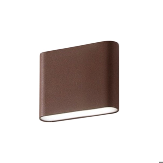 Applique per esterno corten 6w 3000k marrone moderna