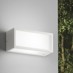 Isyluce deco applique da esterno led 18w 3000k bianca moderna