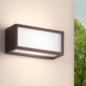 Applique da esterno led 18w 3000k marrone corten isyluce deco