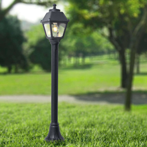 Top light alba lampione nero per giardino moderno 100cm ip55
