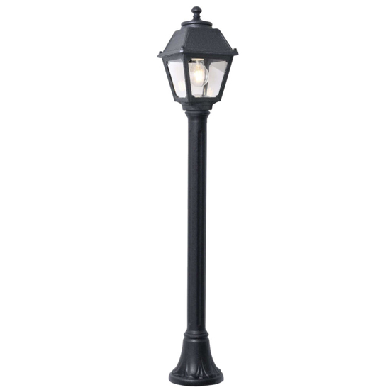 Top light alba lampione nero per giardino moderno 100cm ip55