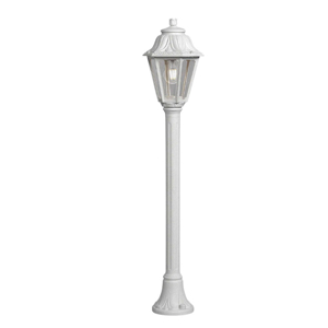 Lampione alto da giardino top light asti bianco ip55