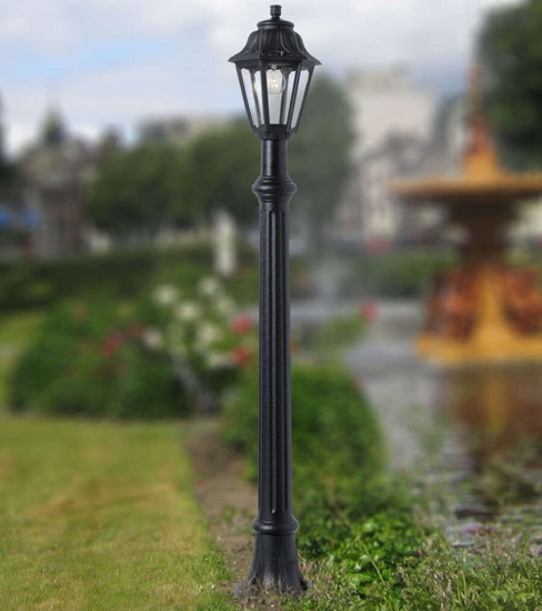 Lampione alto da giardino top light asti nero anti corrosione