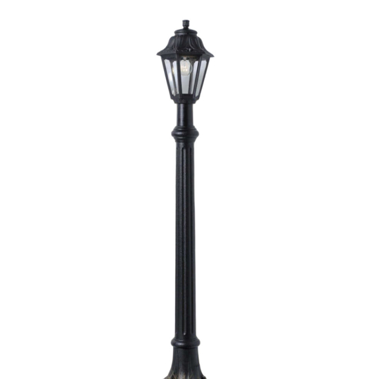 Lampione alto da giardino top light asti nero anti corrosione
