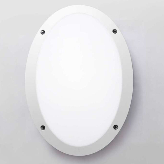Plafoniera da esterno ovale bianca top light milano