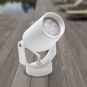 Faretto da esterno orientabile bianco top light roma ip66