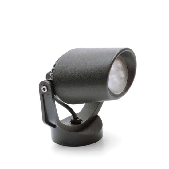 Faretto da esterno roma nero orientabile top light ip66