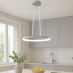 Lampadario titanio ovale led 40w 3000k 4000k vivida lifering-o