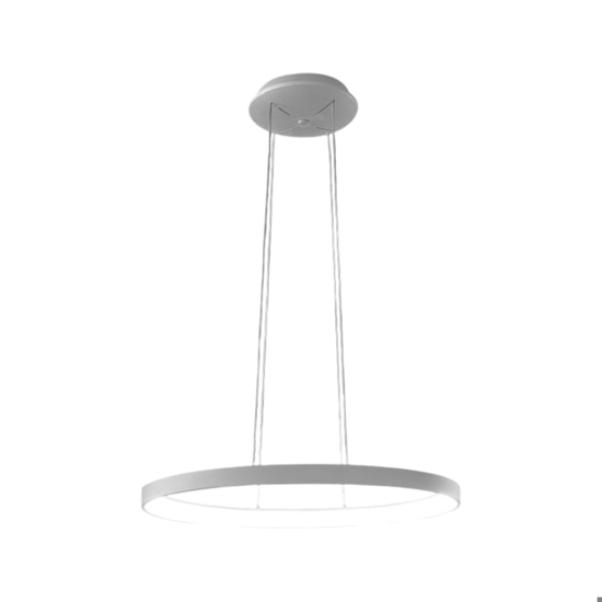 Lampadario titanio ovale led 40w 3000k 4000k vivida lifering-o