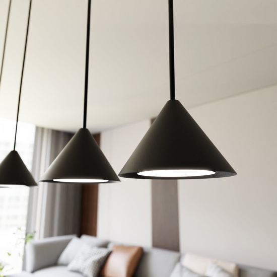 Lampadario da cucina nera per tavolo