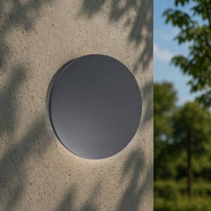 Ideal lux punto ap d18 applique da esterno ip54 led 3000k tonda antracite