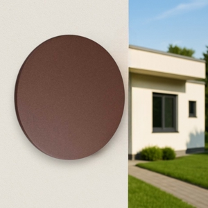 Ideal lux punto ap d18 applique da esterno tonda marrone