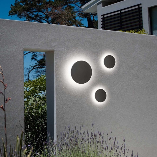 Ideal lux punto ap d18 applique da esterno tonda marrone