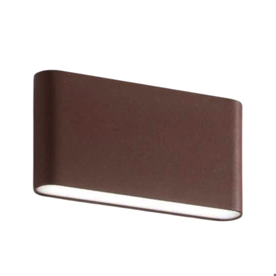 Isyluce applique da esterno led 20w 4000k corten marrone