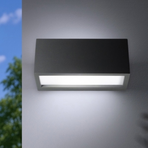 Isyluce applique da esterno nero rettangolare moderna