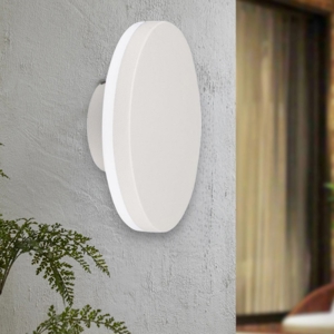 Applique da esterno disco bianco led 9,6w 3000k