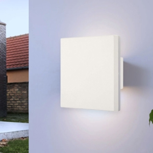 Applique da esterno quadrato bianco led 9,6w 3000k