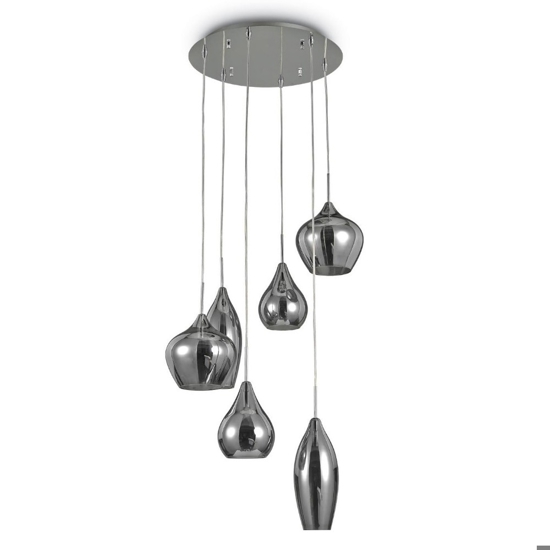 Ideal lux soft sp6 fume lampadario vetri fume per soggiorno