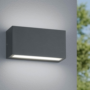 Applique da esterno moderna antracite led 9w 3000k ip65