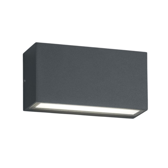 Applique da esterno moderna antracite led 9w 3000k ip65