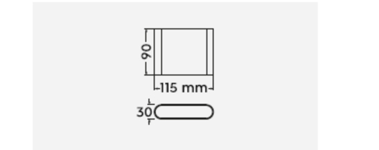 Applique da esterno 5w 3000k moderna bianca