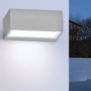 Twin ap1 ideal lux applique da esterno g9 grigio ip44