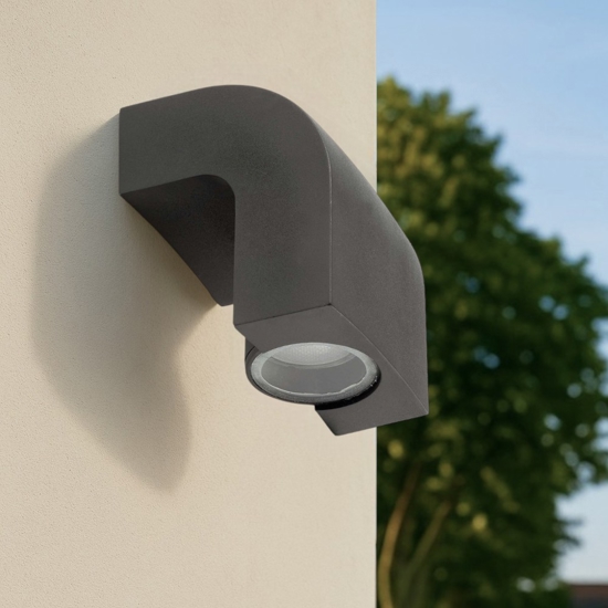 Applique grigio per esterno luce verso il basso ip44