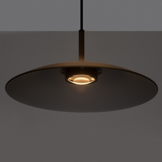 Lampadario in vetro fume led 12w 3000k 40 cm per cucina moderna