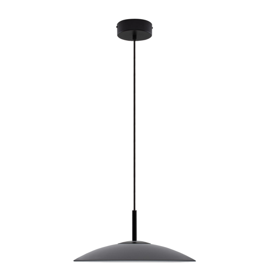 Lampadario in vetro fume led 12w 3000k 40 cm per cucina moderna