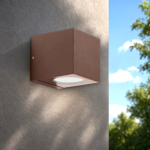 Gea luce applique da esterno ip65 corten led 4000k