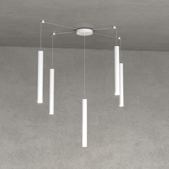 Top light round tube lampadario cilindri bianchi per salotto