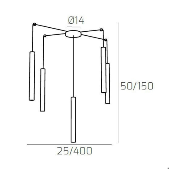 Top light round tube lampadario cilindri bianchi per salotto