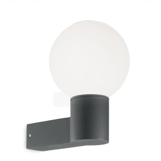 Applique per esterno moderno sfera bianca antracite ideal lux