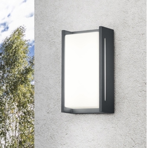 Applique da esterno balcone moderna antracite led 8w 3000k