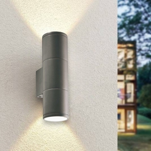 Ideal lux gun ap2 small applique da esterno antracite