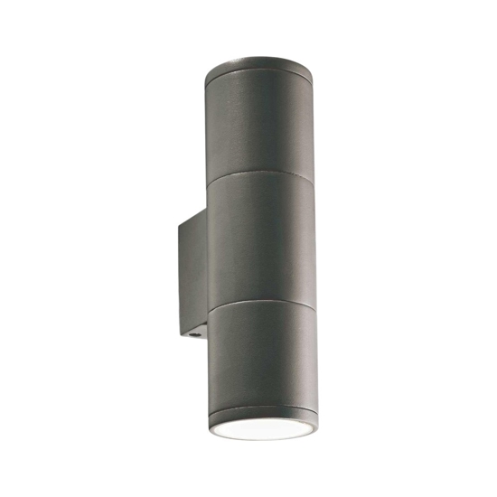 Ideal lux gun ap2 small applique da esterno antracite