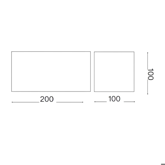Ideal lux atom ap d20 applique da esterno rettangolare antracite led 3000k