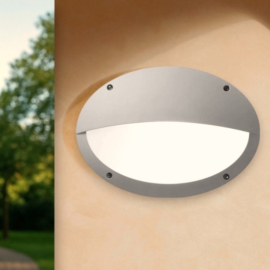 Applique da esterno grigia top light monza ip66