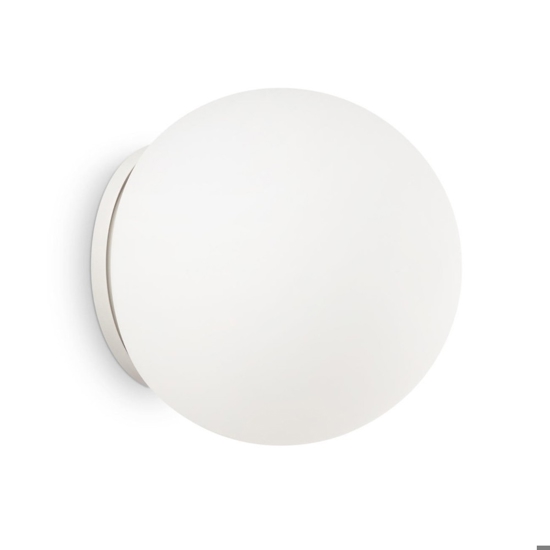 Ideal lux mapa bianco ap1 d30 applique sfera di vetro