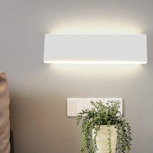 Applique led 12w 3000k bianca moderna rettangolare