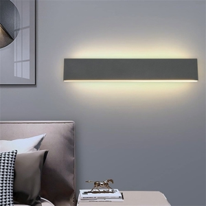 Applique led 18w 3000k antracite moderno rettangolare