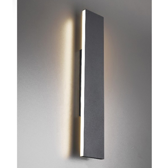 Applique led 18w 3000k antracite moderno rettangolare