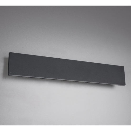 Applique led 18w 3000k antracite moderno rettangolare