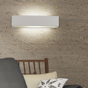 Isyluce applique in gesso bianco moderno rettangolare