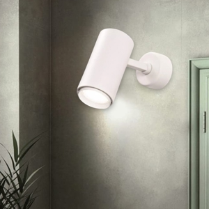 Isyluce lampada moderna cilindro bianco luce orientabile