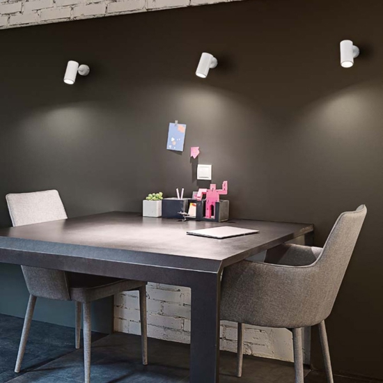 Applique moderna con spot orientabile cilindro nero