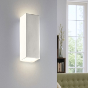 Applique verticale di gesso bianco isyluce squadrato