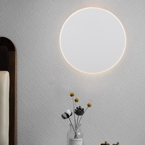 Applique 30cm moderna tonda disco bianco led 20w 3000k
